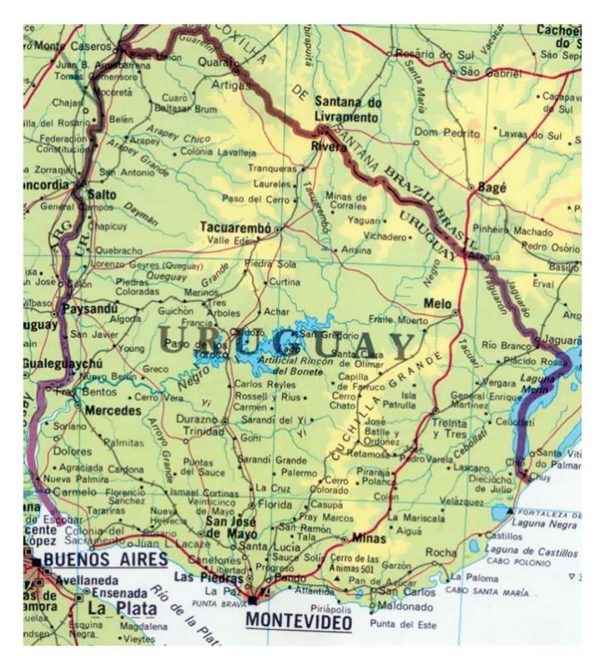 mapa ng Uruguay