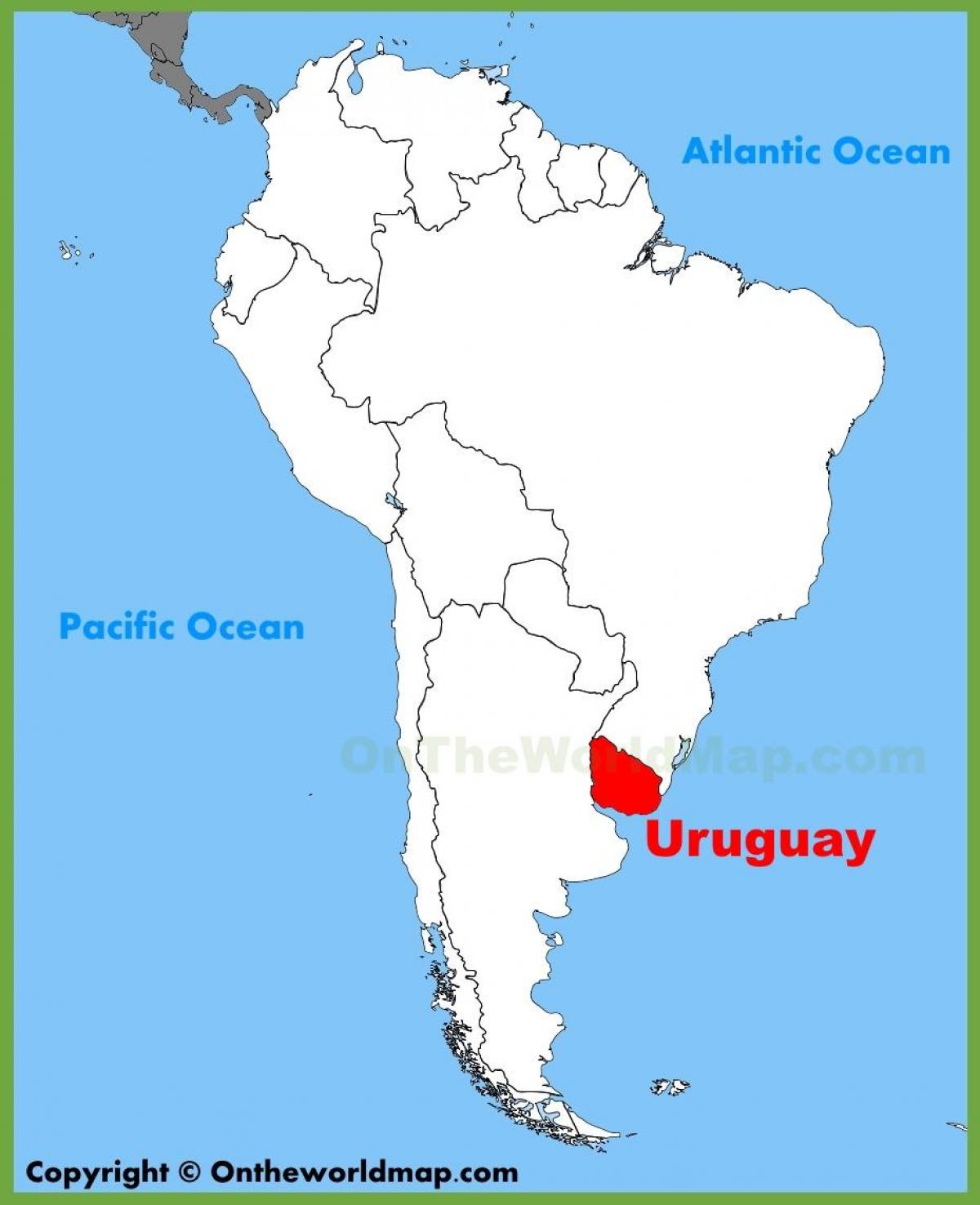 Mapa ng Uruguay, south america