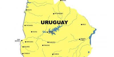 Mapa ng Uruguay ilog