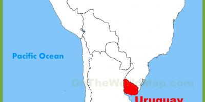 Mapa ng Uruguay, south america